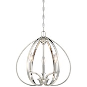 Minka Lavery Tilbury 3 Light 17" Wide 1 Tier Mini Chandelier Polished Nickel