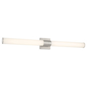 Minka Lavery Vantage 36" Wide Adjustable CCT LED Bath Bar with White Cylindrical Shade Brushed Nickel