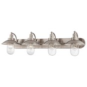 Minka Lavery Downtown Edison 4 Light Bathroom Vanity Light Brushed Nickel