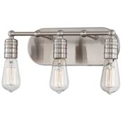 Minka Lavery 3 Light Bathroom Vanity Light from the Downtown Edison Collection Brushed Nickel