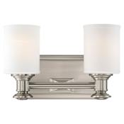 Minka Lavery Harbour Point 2 Light 11" Wide Bathroom Vanity Light with Etched Opal Glass Brushed Nickel