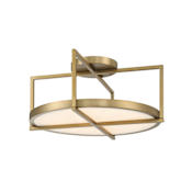 Minka Lavery Boada 18" Wide LED Semi-Flush Ceiling Fixture Soft Brass