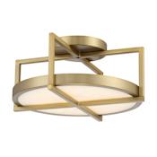 Minka Lavery Boada 14" Wide LED Semi-Flush Ceiling Fixture Soft Brass