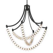 Minka Lavery Pearl 29" Wide LED Abstract Chandelier with Clear, Blown Glass Shades Dark Matte Black