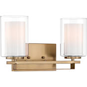 Minka Lavery Parsons Studio 2 Light 16" Wide Vantage Bathroom Vanity Light Brushed Gold