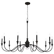 Minka Lavery Halifax County 10 Light 58" Wide Taper Candle Style Chandelier Textured Black