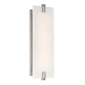 Minka Lavery Aizen 19" Tall LED Wall Sconce with Faux Alabaster Shade - ADA Compliant Brushed Nickel