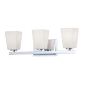 Minka Lavery 3 Light Bathroom Vanity Light from the City Square Collection Chrome