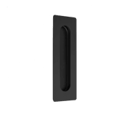 Miseno 7" Tall Rectangular Barn Door Pull Black