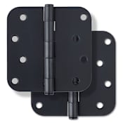 Miseno 4 x 4 Plain Bearing 5/8" Radius Corner Door Hinge - Pair Matte Black