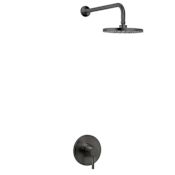 Miseno Mia Shower Trim Package with Single Function Rain Shower Head Flat Black