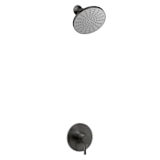 Miseno Mia Shower Trim Package with Single Function Rain Shower Head Flat Black