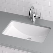 Miseno Cafe 21" X 15" Undermount Bathroom Sink with Overflow (Mounting Clips Included) Bright White