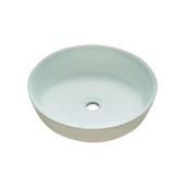 Miseno Ferrol 16-1/2" Circular Glass Vessel Bathroom Sink White