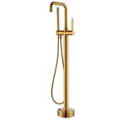 Miseno Delara Floor Mounted Tub Filler - Includes Hand Shower Brushed Gold
