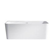 Miseno Dashiel 59" Free Standing Acrylic Soaking Tub with Center Drain, and Overflow White
