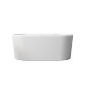Miseno Caserta 59" Free Standing Acrylic Soaking Tub with Reversible Drain, and Overflow White