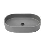 Miseno Eibar 23-5/8" Oval Concrete Vessel Bathroom Sink Grey