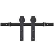Miseno 96" Bent Strap Barn Door Hardware Kit Black