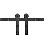 Miseno 96" Straight Strap Barn Door Hardware Kit Black