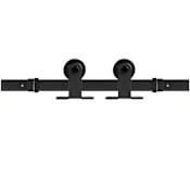 Miseno 120" Standard Wheel Top Mount Barn Door Hardware Kit Black