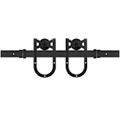 Miseno 96" Hoop Strap Barn Door Hardware Kit Black