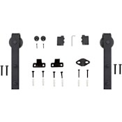 Miseno Bent Strap Second Barn Door Mounting Hardware Kit Black