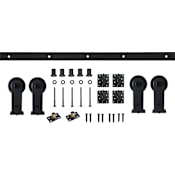 Miseno 72" Bi-Fold Barn Door Hardware Kit Black