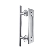 Miseno 11-3/4" Tall Sliding Barn Door Pull Set Stainless Steel
