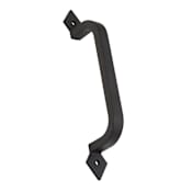 Miseno 7" Tall Sliding Barn Door Pull - Steel Bar Black