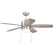 Miseno 44" 5 Blade LED Indoor Ceiling Fan Brushed Nickel
