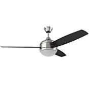 Miseno 52" 3 Blade LED Indoor Ceiling Fan with Remote Control Brushed Nickel