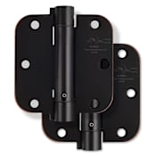 Miseno 3-1/2 x 3-1/2 Spring Hinge 5/8" Radius Corner Door Hinge - Pair Oil Rubbed Bronze