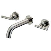 Miseno Kennedy 2.2 GPM Wall Mounted Widespread Bathroom Faucet Brushed Nickel
