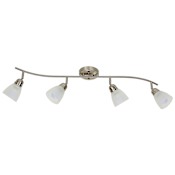 Miseno 4 Light 36" Wide Fixed Rail Multi Light Ceiling Fixture Brushed Nickel
