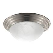Miseno 2 Light 12" Wide Flush Mount Bowl Ceiling Fixture Brushed Nickel