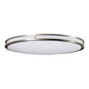 Miseno 32" Wide Flush Mount Oval Ceiling Fixture Brushed Nickel