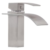 Miseno Remi 1.2/2.2 GPM Single Hole Waterfall Bathroom Faucet Brushed Nickel