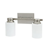 Miseno 2 Light 15" Wide Vanity Light Brushed Nickel