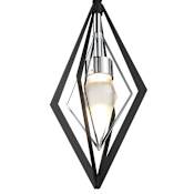 Miseno 6" Wide LED Pendant Sand Black / Chrome