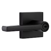 Miseno Lorton Flat Bar Single Cylinder Keyed Entry Door Lever Set Matte Black