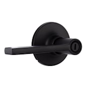 Miseno Hazel Flat Bar Privacy Door Lever Set Matte Black