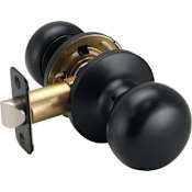 Miseno Porter Flat Ball Passage Door Knob Set Matte Black