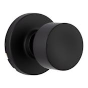 Miseno Tuscora Shaker Passage Door Knob Set with Round Rose Matte Black