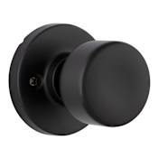Miseno Tuscora Shaker Non-Turning One-Sided Door Knob with Round Rose Matte Black