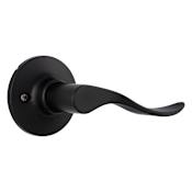 Miseno Torry Wave Left Handed Non-Turning One-Sided Door Lever Matte Black