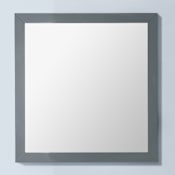 Miseno 30" W x 30" H Square Framed Bathroom Wall Mirror Grey