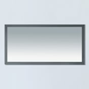 Miseno 60" W x 30" H Rectangular Framed Bathroom Wall Mirror Grey