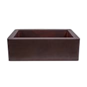 Miseno Artisan 33" Farmhouse Single Basin Copper Kitchen Sink Antique