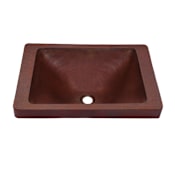 Miseno Artisan 20" Rectangular Copper Drop In Bathroom Sink Antique